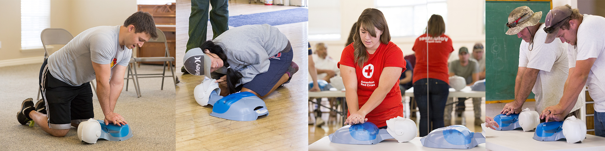 People learning to do CPR